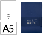 Antartik 171160 - Carnet fermeture elastique antartik notes couverture rigide a5 papier uni ivoire 100 feuilles 80gr fsc bleu marine