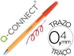 Q-Connect 29197 - Stylo-bille q-connect écriture fine 0.3mm encre classique bille indéformable capuchon encre couleur rouge