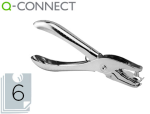 Q-Connect 153423 - Perforette q-connect 1 trou capacité 6f coloris chromé 16x63x144mm