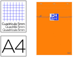 Oxford University Press 21611 - Bloc bureau oxford a4 papier vélin surfin agrafé en tête couverture enveloppante 210x297mm 80f 80g 5x5mm 160pag orange