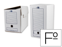 974866 - Boite a archives liderpapel carton recycle 325g/m2 dos    200mm 367x200x251mm coloris   blanc