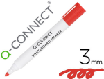 Q-Connect 17836 - Marqueur q-connect tableau blanc pointe ogive tracé 2/3mm   corps plastique encre base    alcohol coloris rouge