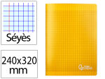 Liderpapel 171142 - Cahier piqure liderpapel couverture pp 240x320mm 48p   seyes coloris jaune