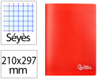 Liderpapel 171135 - Cahier piqure liderpapel couverture pp 210x297mm 96p   seyes coloris rouge