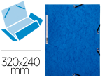 Q-Connect 44239 - Chemise q-connect carte lustrée 375g pour documents a4 320x243mm 3 rabats coloris bleu