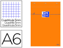 21608 - Bloc bureau oxford papier a6 vélin surfin agrafé en tête couverture enveloppante 105x148mm 80f 80g 5x5mm coloris orange