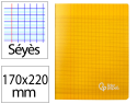 171130 - Cahier piqure liderpapel couverture pp 170x220mm 96p   seyes coloris jaune