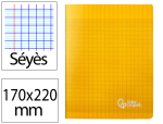 Liderpapel 171130 - Cahier piqure liderpapel couverture pp 170x220mm 96p   seyes coloris jaune