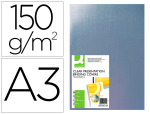 Q-Connect 63455 - Plat couverture q-connect pvc incolore 150 microns a3 relieurs spirales peignes anneaux paquet 100 unités