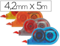 937736 - Correcteur q-connect dévidoir mini ruban 4.2mmx5m application frontale réécriture immédiate coloris assortis boîte 28u