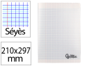 171138 - Cahier piqure liderpapel couverture pp 210x297mm 96p   seyes incolore