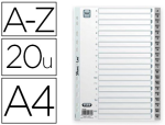 Oxford University Press 39437 - Intercalaire oxford polypropylène souple gris 20 positions a4 210x297mm désignation alphabétique onglets bicolores