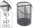 156227 - Pot a crayons q-connect maille metallique 3           compartiments hauteur 147 mm  diametre 110mm coloris argent