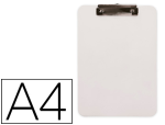 Q-Connect 155960 - Porte-bloc q-connect plastique rigide epaisseur    2,5mm a4 210x297mm pince      metallique coloris blanc