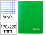 Liderpapel 171131 - Cahier piqure liderpapel couverture pp 170x220mm 96p   seyes coloris vert