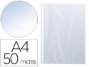 72705 - Pochette q-connect polypropylène lisse 5/100e perforée a4 cristal antistatique sachet 10 unités