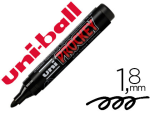 Uni-Ball 12812 - Marqueur uniball uni prockey permanent pointe ogive tracé 1.8mm encre sans alcool corps plastique coloris noir