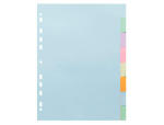 Exacompta Clairefontaine 171099 - Intercalaire exacompta carte forte 170gr a4 8 positions    coloris pastel