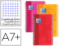 92217 - Répertoire oxford reliure intégrale couverture lavable touches plastifiées 90x140mm 100 pages 90g 5x5mm assortis