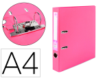 Liderpapel 79697 - Classeur levier liderpapel a4 documenta carton rembordé 1,9mm dos 52mm rado métallique coloris rose