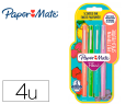 169084 - Feutre ecriture paper mate flair original  pointe        moyenne 0,7mm encres          assorties fun blister 4