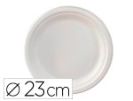 COLDIS 157706 - Assiette plate ivoire coldis fibres vegetales              biodegradable diametre 23cm   sachet 50 unites
