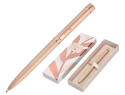171481 - Stylo-bille belius rose corps aluminium encre bleue coloris beige claire or rose boite    design