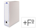 14310 - Boite a archives liderpapel carton recycle 325g/m2 dos    116mm 388x116x275mm coloris   blanc