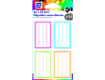 Wonday 187957 - Sachet d etiquettes autocollantes wonday ecoliers 36 x 56 mm 24 unites coloris  assortis