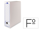 14309 - Boite a archives liderpapel carton recycle 325g/m2 dos    100mm 365x100x251mm coloris   blanc