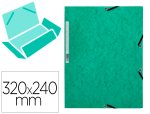 Q-Connect 44240 - Chemise q-connect carte lustrée 375g pour documents a4 320x243mm 3 rabats coloris vert