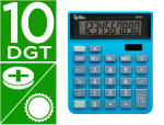 Liderpapel 166959 - Calculatrice de bureau liderpapel xf21 10 chiffres   solaire et piles 127x105x24   mm coloris bleu