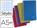 13423 - Cahier clairefontaine linicolor intensive reliure intégrale a5+ 17x22cm 100 pages 90g réglure séyès coloris assortis