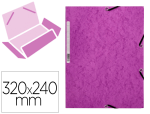 Q-Connect 44243 - Chemise q-connect carte lustrée 375g pour documents a4 320x243mm 3 rabats coloris violet