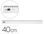Liderpapel 911349 - Regle liderpapel plastique incassable transparent 40 cm