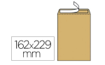 Gpv 32800 - Pochette kraft gpv adhésive qualité supérieure c5 162x229mm 90g boîte 500 unités