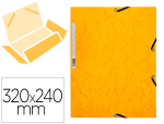 Q-Connect 44238 - Chemise q-connect carte lustrée 375g pour documents a4 320x243mm 3 rabats coloris jaune