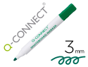 17837 - Marqueur q-connect tableau blanc pointe ogive tracé 2/3mm   corps plastique encre base    alcohol coloris vert