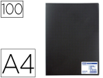 ELBA 38671 - Protège-documents elba memphis polypropylène couverture semi-rigide 100 pochettes 200 vues a4 210x297mm coloris noir
