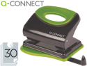 943281 - Perforateur q-connect métallique capacité perforation 30f 2 trous coloris attractifs noir/vert 117x105mm