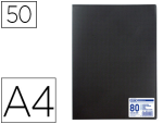 ELBA 39455 - Protège-documents elba memphis polypropylène couverture semi-rigide 50 pochettes 100 vues a4 210x297mms coloris noir