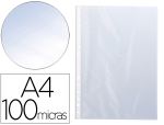 Q-Connect 72704 - Pochette q-connect polypropylène lisse 10/100e perforée cristal 11                        trous a4 210x297mm sachet 10u