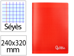 Liderpapel 171141 - Cahier piqure liderpapel couverture pp 240x320mm 48p   seyes coloris rouge
