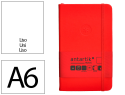 171169 - Carnet fermeture elastique antartik notes couverture rigide a6 papier uni ivoire 100 feuilles 80gr fsc coloris rouge