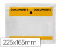 156167 - Pochette porte-documents q-connect 225x165mm auto-adhesive transparente texte francais allemand boite 100 unites
