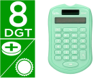 Liderpapel 170246 - Calculatrice de poche liderpapel xf42 8 chiffres    solaire et piles              94x59,5x10,5mm coloris vert