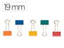 155967 - Pince q-connect double clip largeur 19mm boite carton 10  unites coloris assortis