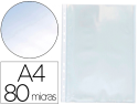 156280 - Pochette q-connect polypropylene lisse perforee  din a4 80 mc cristal boite    1400 unites