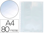 Q-Connect 156280 - Pochette q-connect polypropylene lisse perforee  din a4 80 mc cristal boite    1400 unites