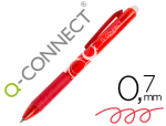 Q-Connect 153566 - Roller q-connect écriture moyenne 0.7mm encre effaçable grip préhension gomme sertie coloris rouge